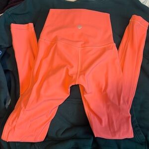 neon pink lululemon leggings